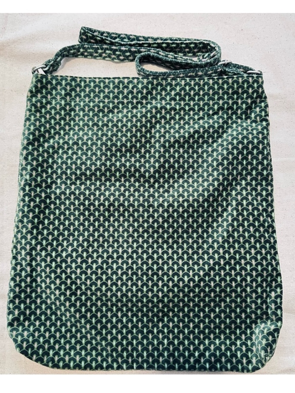 Vintage | Bag | Velour Printed Handbag | Folklore Forest Fairy Boho Festival